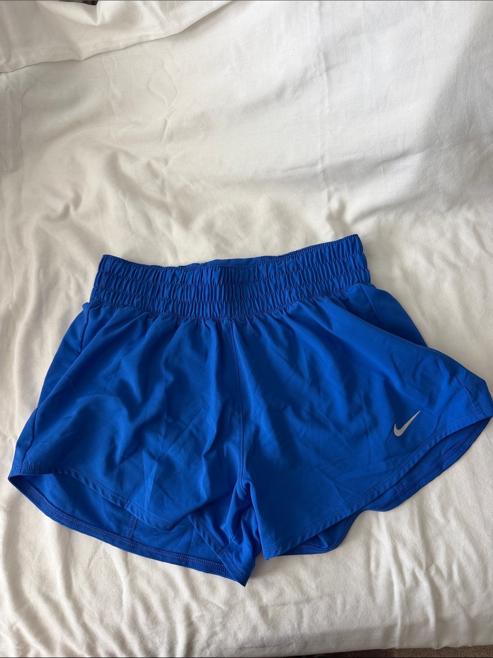 Nike Women's Royal Blue Athletic Running Shorts with Swoosh